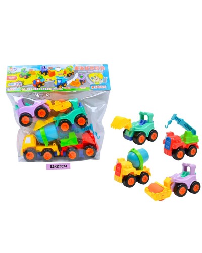Машинки в пакете СтройТехника из 4шт 8326