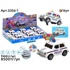 Машинки в шоубоксе CAR POLICE светящ. из 9шт 3356-1