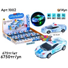 Машинки в шоубоксе CITY GUARD Полиция светящ. из 10шт 1002