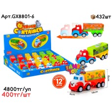 Машинки в шоубоксе Контейнеровоз из 12шт GX8801-6
