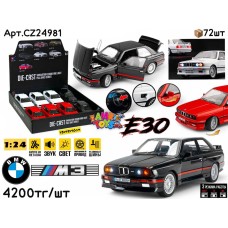 Метал Маш. BMW E30 M3 однотон. 3цв черн. упак. 1:24 ШТУЧНО CZ24981