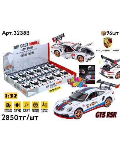Метал Маш. PORSCHE GT3 RSR 2цв 1:32 МАЛ. ШТУЧНО 3238B
