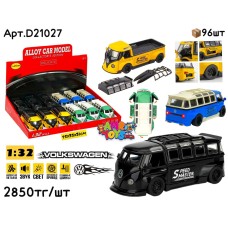 Метал Маш. VOLKSWAGEN T1 BUS 4цв 1:32 ШТУЧНО D21027