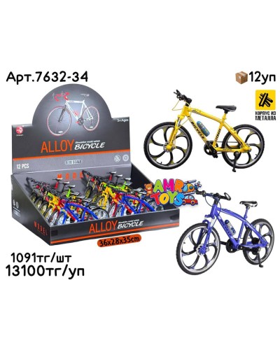 Металл. Велосипеды 1:10 BICYCLE из 12шт 7632-34