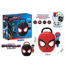Микрофон с колонкой SPIDER MAN 2цв 6688/99