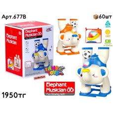 Музыкал. Слоненок Акробат 3D подсветка 677B