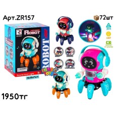 Музыкал. Танцующий РОБОТ Осьминожка 3цв ZR157