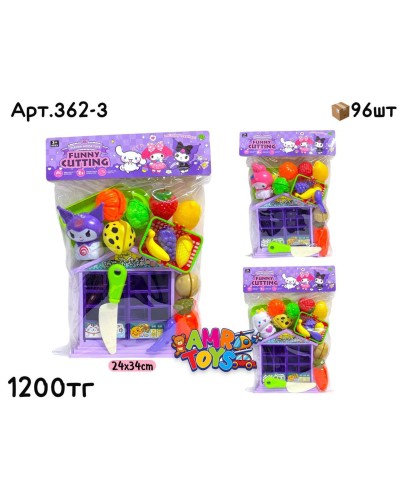 Набор KUROMI с фруктами и лавкой 362-3