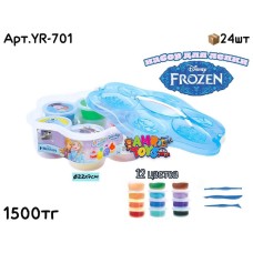 Пластилин н-р FROZEN в чемоданчике  из 12шт YR-701