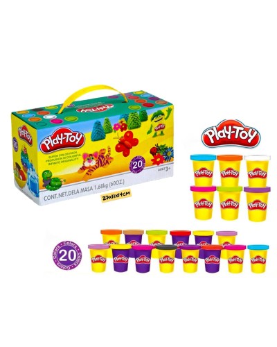Пластилин н-р PLAYTOY из 20шт SM8028