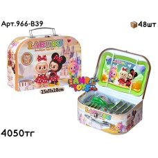 Посуда метал. н-р Чайный LABUBU в Чемодане 15pcs 966-B39