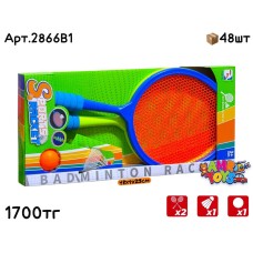 Ракетка Sports в коробке из 2х син/зелен 2866B1