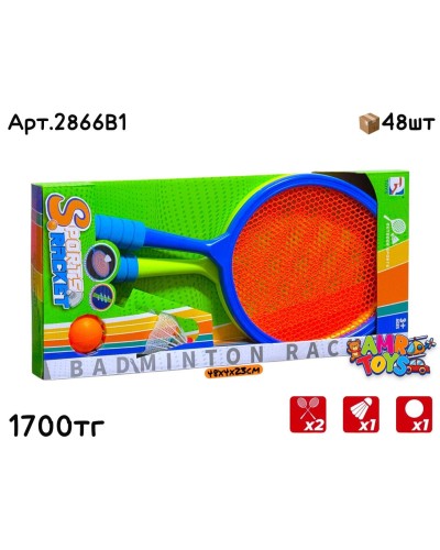 Ракетка Sports в коробке из 2х син/зелен 2866B1