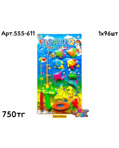 Рыбалка игра две удочки с корабликом 12дет. 555-611