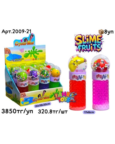 Слайм Лизун Фрукты Сквиш из 12шт 2009-21