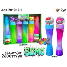 Слайм Лизун Kuromi Kitty Сквиш Гусеница из 6шт 201202-1