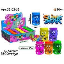 Слайм Лизун Мишка маленькие из 24шт 22102-32