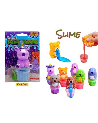 Слайм Лизун с игрушкой 8 видов R15