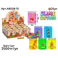 Слайм Лизун стаканчики Капибара брилок из 12шт A8038-15
