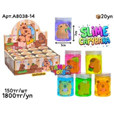 Слайм Лизун стаканчики Капибара из 12шт A8038-14