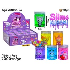Слайм Лизун стаканчики Kuromi из 12шт A8038-26