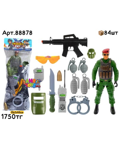 Солдат н-р HEROES GO с M416 и очками 88878