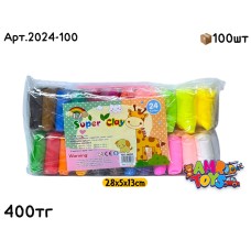 Воздушный Пластилин SUPER CLAY 24 цветов 6602-24(2024-100)